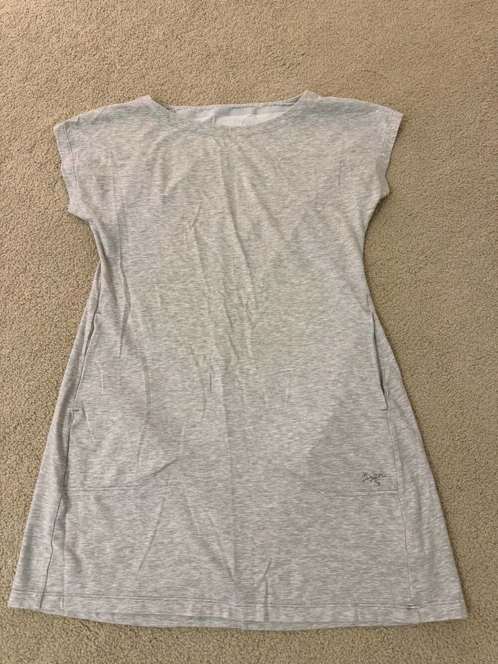 Arcteryx Women's Gray Heather Cap Sleeve T-Shirt Dress Size M with Pockets